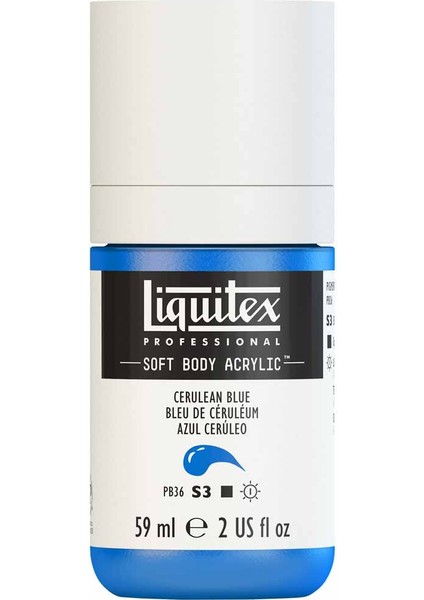 Professional Soft Body Akrilik Boya 59ML Cerulean Blue 164 S3 modelleri