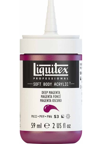 Professional Soft Body Akrilik Boya 59ML Deep Magenta 300 S3 fırsatları
