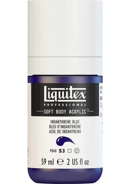 Professional Soft Body Akrilik Boya 59ML Indanthrene Blue 322 S3 modelleri