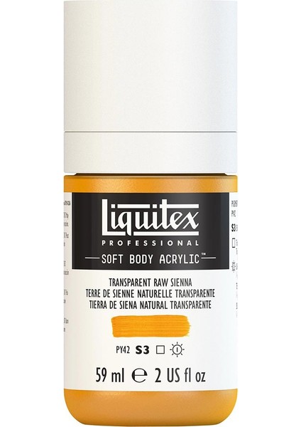 Professional Soft Body Akrilik Boya 59ML Transparent Raw Sienna 332 S3