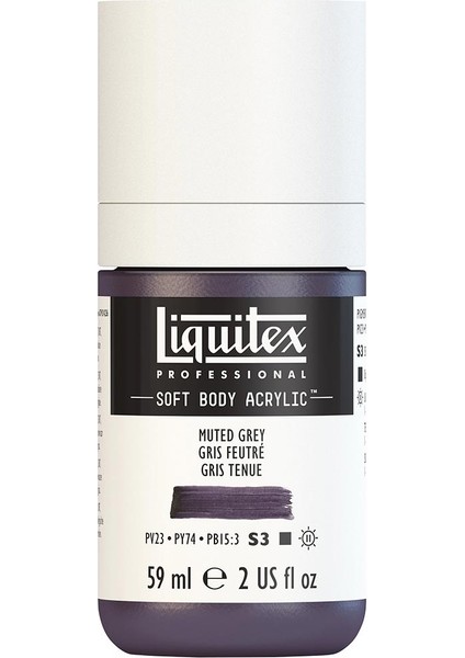 Professional Soft Body Akrilik Boya 59ML Muted Grey 505 S3