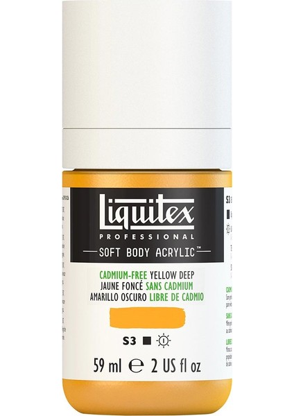 Professional Soft Body Akrilik Boya 59ML Cadmium-Free Yellow Deep 891 S3