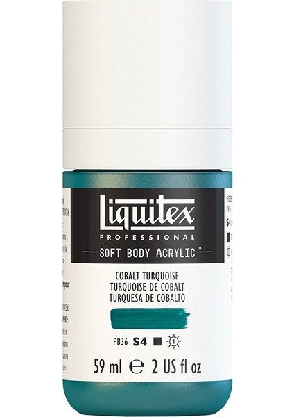 Professional Soft Body Akrilik Boya 59ML Cobalt Turquoise 169 S4