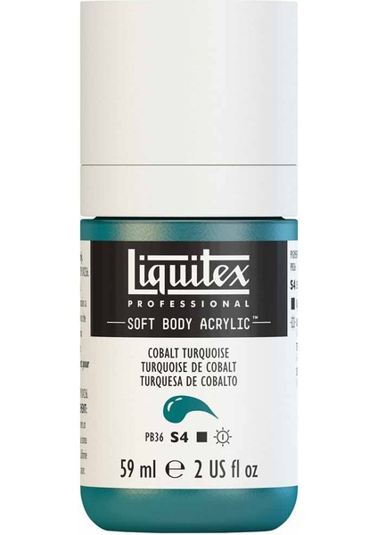Professional Soft Body Akrilik Boya 59ML Cobalt Turquoise 169 S4 modelleri