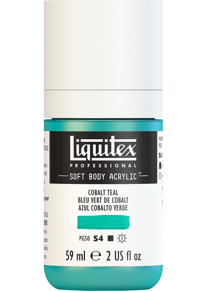 Professional Soft Body Akrilik Boya 59ML Cobalt Teal 172 S4