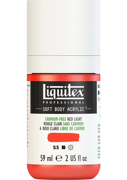 Professional Soft Body Akrilik Boya 59ML Cadmium-Free Red Light 893 S5