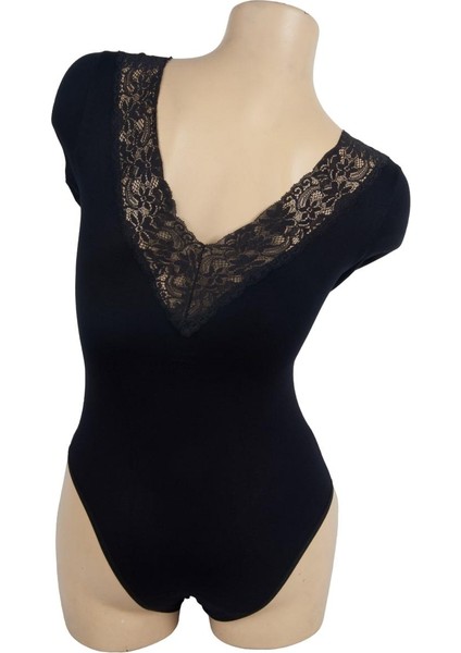 Ladon Viskon Penye Uzun Kol Dantel Agraflı Body 204