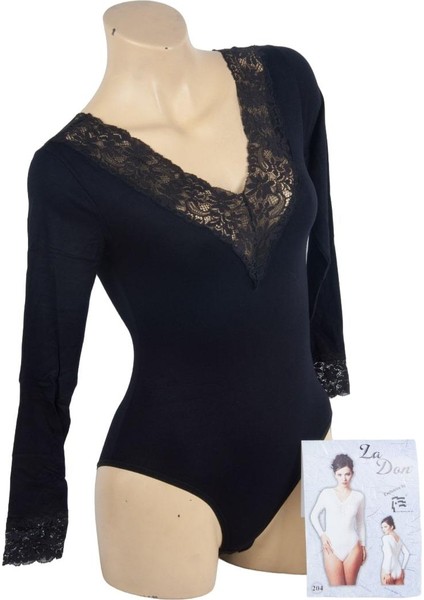 Ladon Viskon Penye Uzun Kol Dantel Agraflı Body 204 fiyatları