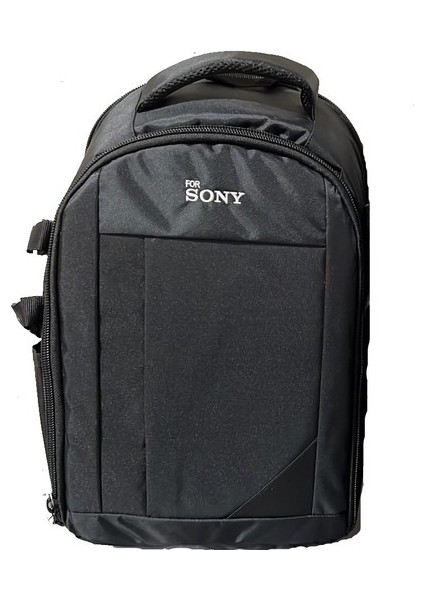 Sony Baskılı Dslr Çanta Laptop Bölmeli