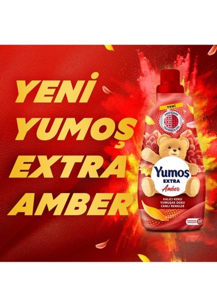 Yumoş Yumuşatıcısı Amber 1440 ml 2 Adet + Omo Active Toz Çamaşır Deterjanı Renkliler 7.5 kg 1 Adet