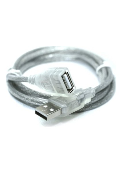 USB 2.0 Dişi Erkek Uzatma Kablosu Şeffaf USB Uzatma Kablosu7 Metre