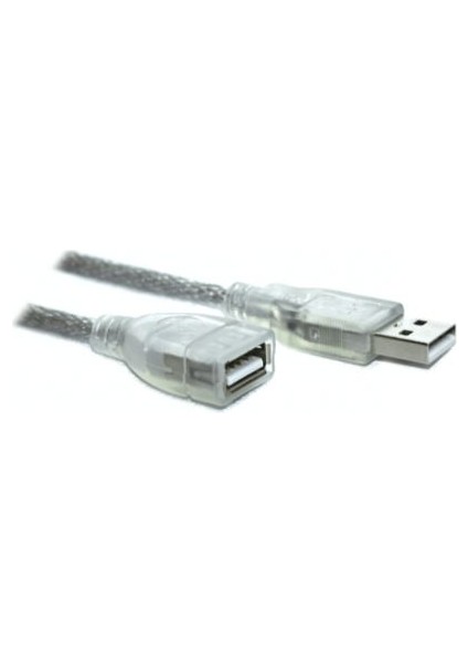 USB 2.0 Dişi Erkek Uzatma Kablosu Şeffaf USB Uzatma Kablosu7 Metre