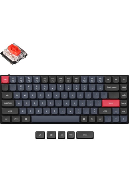 S1 Qmk Custom - Gateron Low Profile Red Switch-Hot Swappable -Rgb- Mechanical Keyboard Full Assembled - Aluminum Body