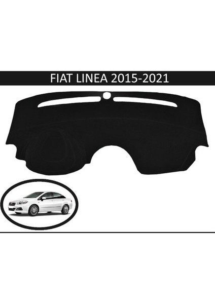 2015-2021 Modellerine Uygun Fiat Linea Urban Torpido Koruma Halısı Siyah Kenar Renk Siyah