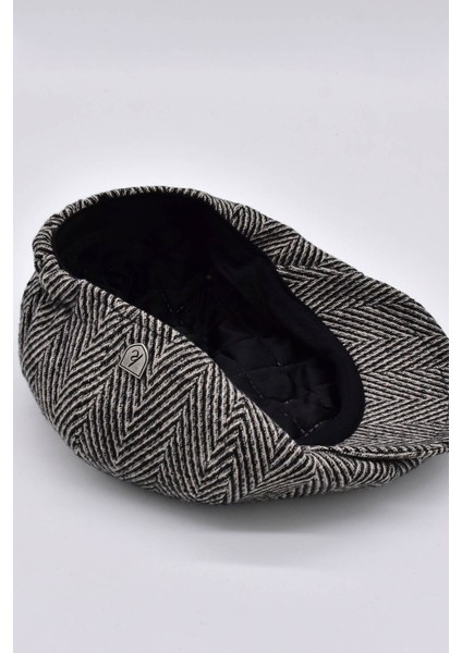 Erkek Zikzak Desenli 8 Parça Yünlü İngiliz Kasket Şapka fırsatları