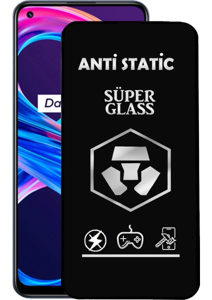 Caseart Realme 8 Pro Tam Kaplayan Anti Statik Dayanıklı Süper Cam Ekran Koruyucu