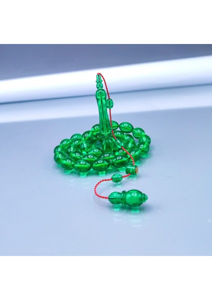 9X12 mm Ebu Sırr Imzalı Zar Kehribar Tesbih