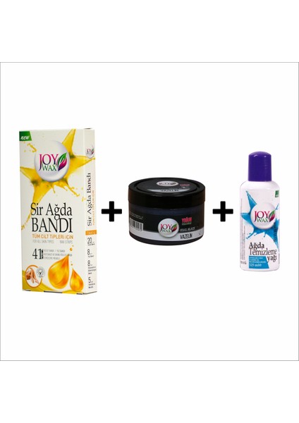 41Lİ Ağda Bandı Naturel+Vazelin BLACK+125ML Yağ
