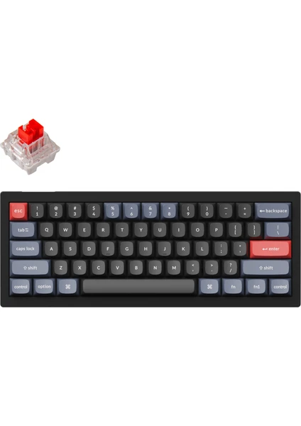 V4 Qmk Custom - Keychron K Pro Red Switch -Rgb- Hot Swap - Mechanical Keyboard Full Assembled -Carbon Black