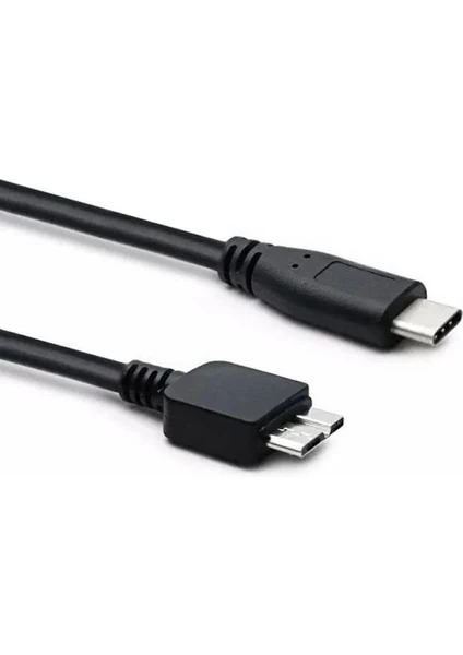 USB Tip C Bağlantı Kablosu, USB Tip C Erkek (Usb 3.1) - USB Micro B Erkek (Usb 3.0), 2 Metre