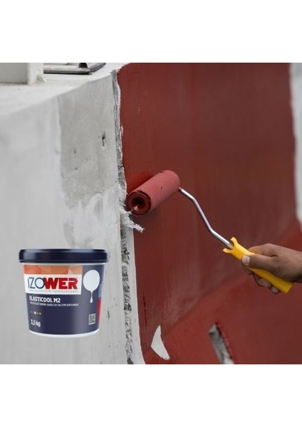 Izower M2 Elastik Su Yalıtım Kaplaması - Kiremit Rengi- 18 kg