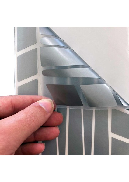 Şerit Tasarımlı Yaldızlı Gümüş Motosiklet Kask Sticker Çınar Extreme indirimleri