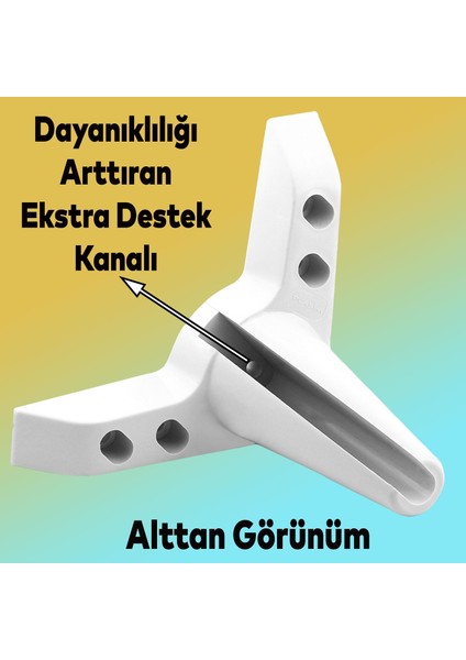 Aspen Lüks Mobilya Kanepe Koltuk Tv Ünitesi Baza Yükseltici Ayağı Ayakları 11 Cm Beyaz Ayak