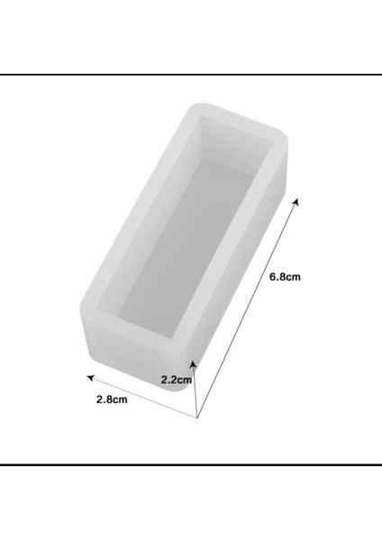 Dikdörtgen Reçine Epoksi,sabun,mum ve Beton Kalıbı 6 cm - Kod: 17