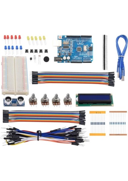 Digital Target Arduino Uno R3 124 Parça Uno R3 Robotik Kodlama Uygulamaları Süper Başlangıç Kiti T1