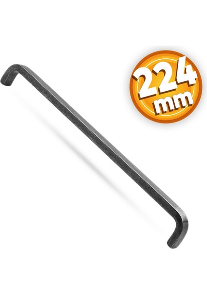 Paris Çekmece Dolap Kapak Kulpu Kulbu 224 mm Antik Gümüş Metal Kulp