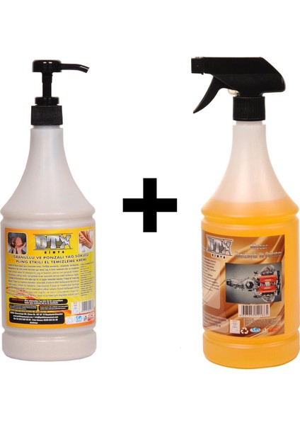 Ponza'lı (Talaşlı) El Temizleme Kremi Sabunu 1 kg & Susuz Motor Temizleyici Konsantre (1/5) 1 Litre