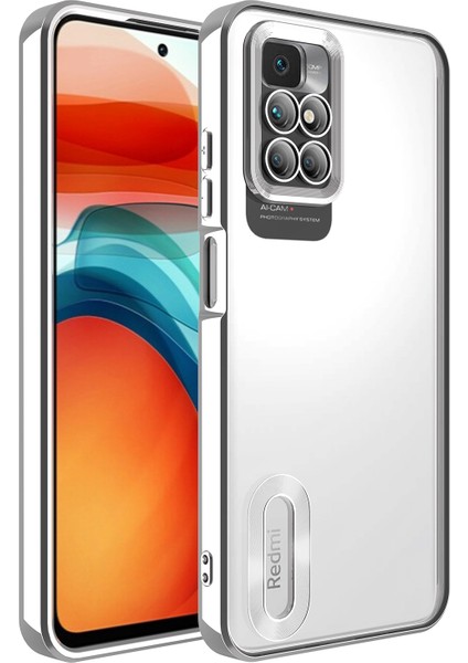 Xiaomi Redmi 10 Kılıf Kamera Lens Korumalı Logo Gösteren Arkası Şeffaf Parlak Kenarlı Kapak (Omega) fiyatları