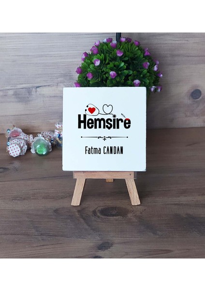 Kişiye Özel Hemşire Dekoratif Taş Baskı Hemşireye Tıp Bayramı Hediyesi