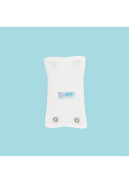2'li Bebek Body Zıbın Uzatma Aparatı (8,5 Mm) Çıtçıtlı Ekru 100% Pamuk 12CM