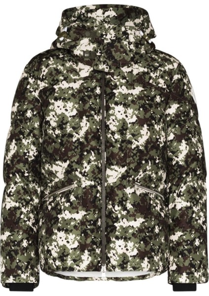Blanc Camouflage Print Down Jacket