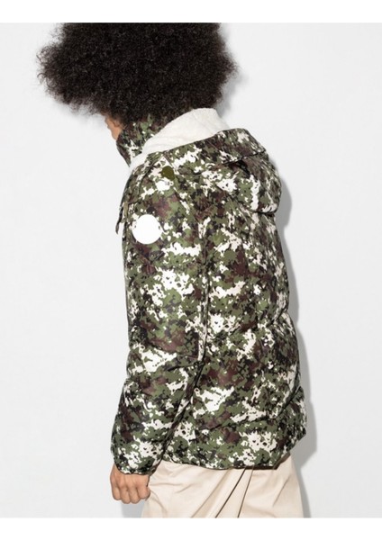 Blanc Camouflage Print Down Jacket