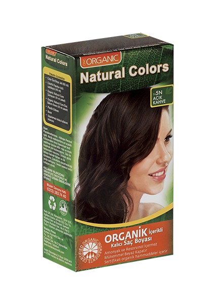 Natural Colors 5n Açık Kahve Organik Saç Boyası