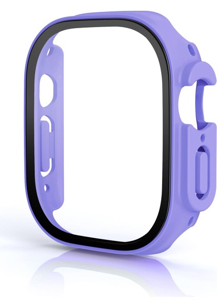 Apple Watch Ultra 49 mm Uyumlu Cam Ekran Koruyucu Kasa Koruma Full Body Tüm Gövde Darbe Emici