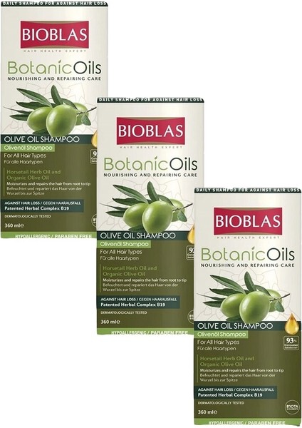 Bıoblas Şampuan Botanic Oils Zeytinyağlı 360 ml (Kuru ve Yıpranmış)