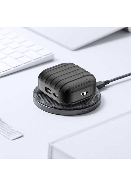 Apple Airpods Pro 2 Uyumlu Şeritli Bavul Tasarımlı Şık Dizayn Kılıf