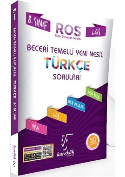 Karekök 8. Sınıf LGS Rutin Olmayan Ros Türkçe Soruları