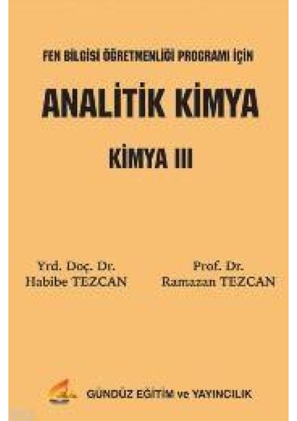 Analitik Kimya Iıı & Fen Bilgisi Öğretmenliği Programı Için
