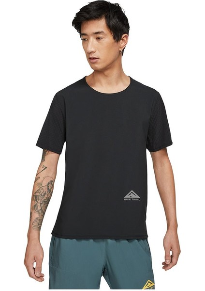 Dri-Fıt Rise 365 Kısa Kollu Erkek Arazi Koşu Spor Siyah Tişört Running T-Shirt DN4482-010