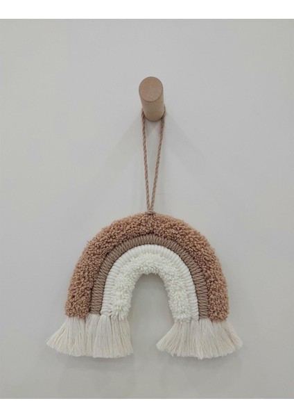 Dekoratif Makrome Gökkuşağı Duvar Süsü