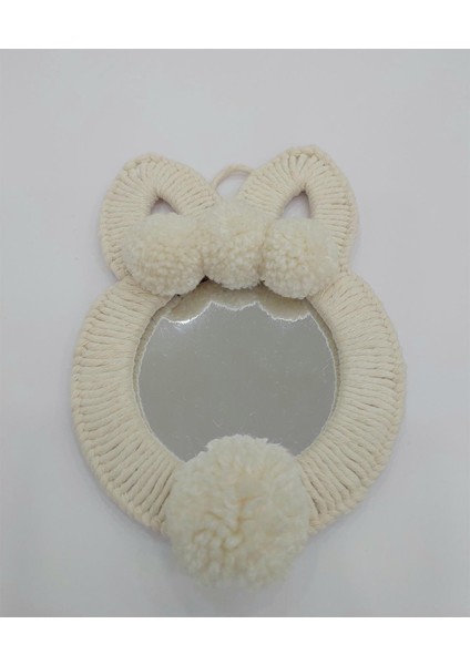 Makrome Duvar Süsü Tavşan Ayna