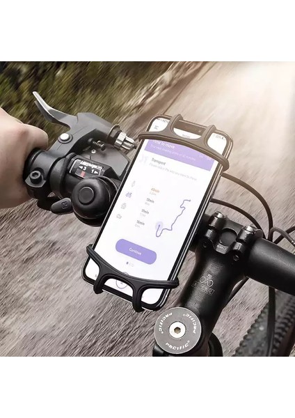 4.7-6.5 Inc Silikon Motosiklet, Bisiklet, Scooter Telefon Tutucu