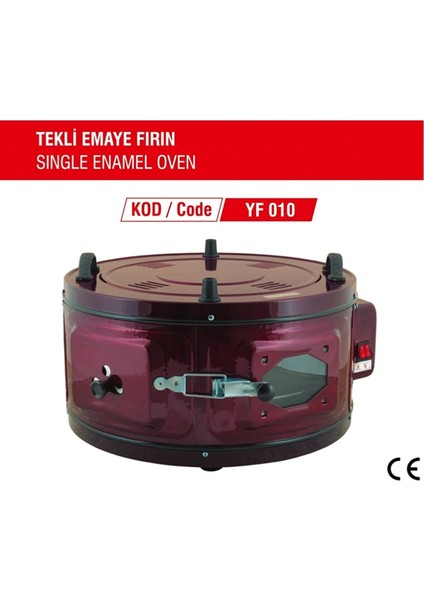 Yıldız Yuvarlak Davul Fırın & Emaye Tepsi 32 Litre