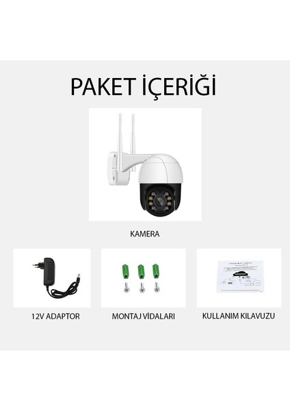 2mp Dış Mekan Wıreless Kablosuz Ptz Güvenlik Kamerası fiyatları