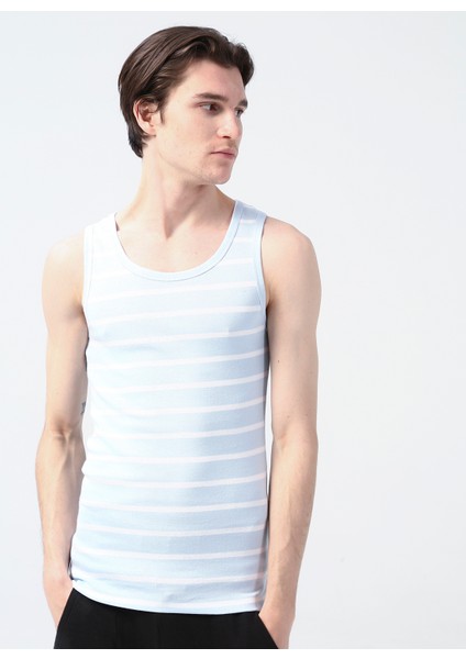 Açık Mavi - Beyaz Erkek Iç Giyim Atlet 100TDNATL007087 fiyatları