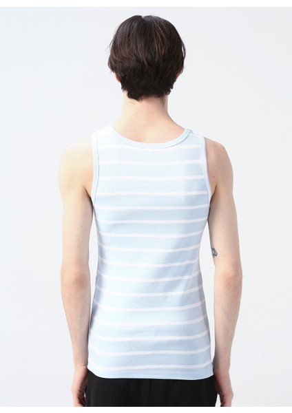 Açık Mavi - Beyaz Erkek Iç Giyim Atlet 100TDNATL007087 modelleri